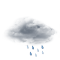 Cielos cubiertos con lluvia débil