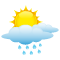 Intervalos nubosos con lluvia débil