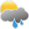 Cloudy Skies with moderate rain